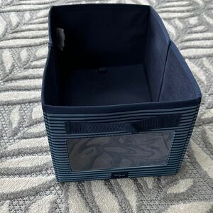 Navy Blue Striped Storage Bin by thirty-one